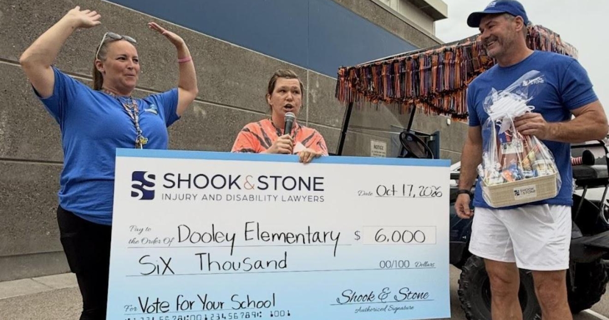 Shook & Stone Awards $10,000 to Three Local Schools in First Vote for Your School Campaign