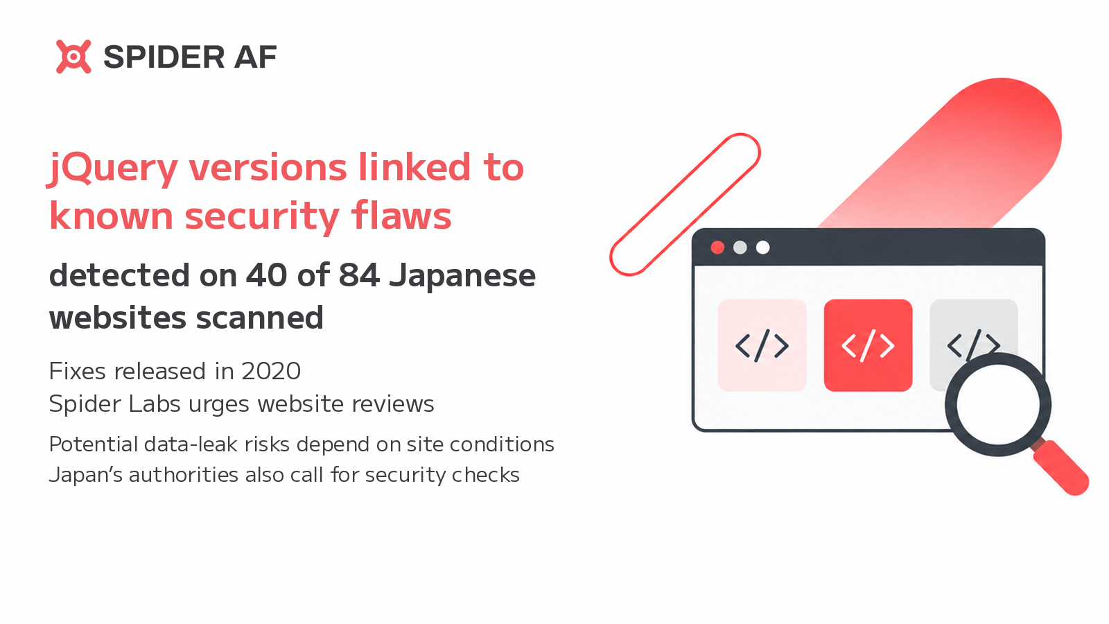 jQuery Versions Linked to Known Security Flaws Detected On 40 Of 84 Japanese Websites Scanned