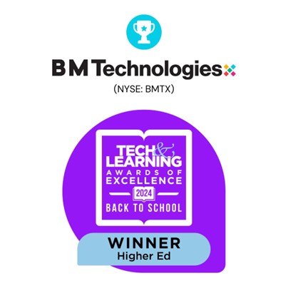 BM Technologies (BMTX) Wins Tech & Learning Award of Excellence for Back-to-School 2024