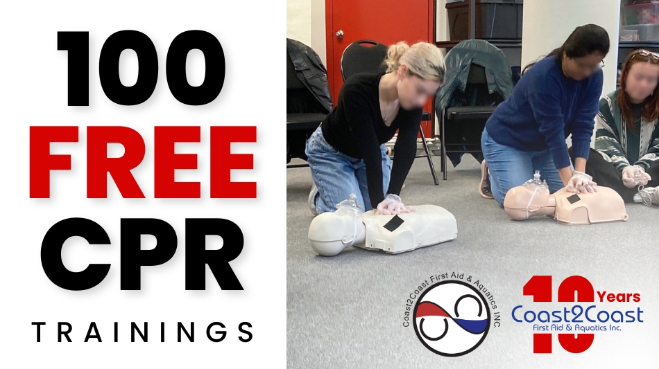 Coast2Coast First Aid and Aquatics Celebrates 10 Years Anniversary with 100 Free CPR Training for Marginalized Communities