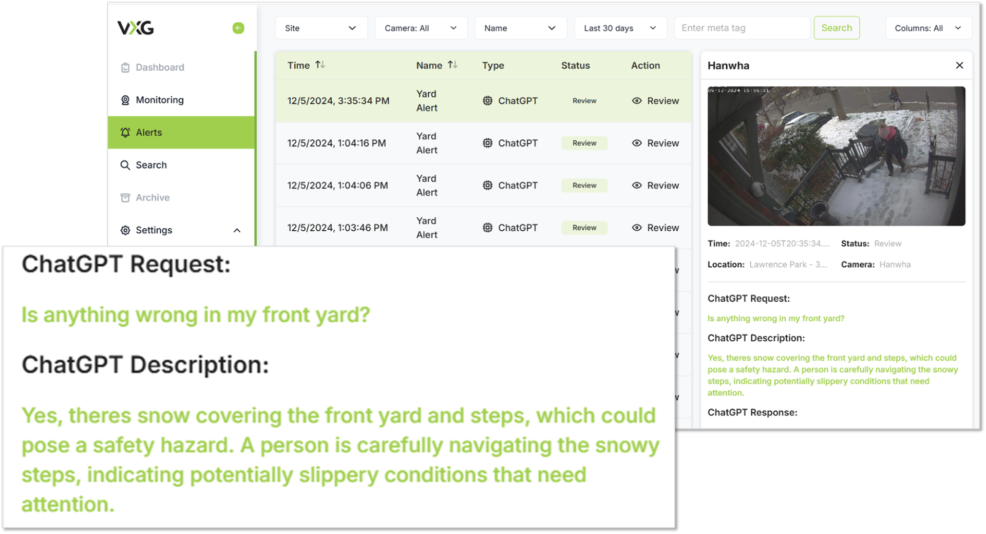 VXG Introduces Generative AI and ChatGPT Integration for Video Surveillance