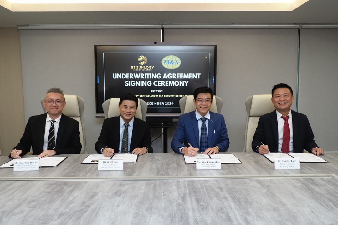 ES Sunlogy Berhad Signs Underwriting Agreement With M&A Securities for IPO Exercise