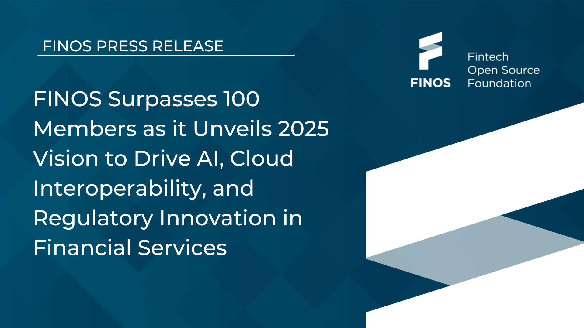FINOS zählt mehr als 100 Mitglieder und veröffentlicht seine Vision für 2025 zur Förderung von KI, Cloud-Interoperabilität und regulatorischen Innovationen im Finanzdienstleistungsbereich