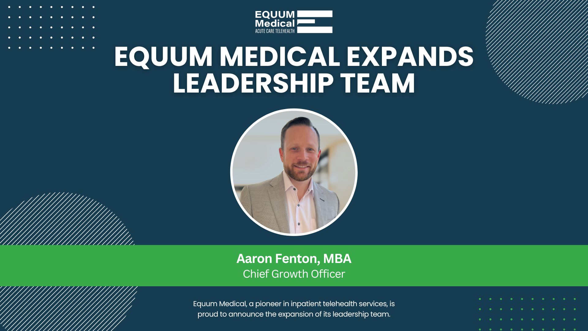 Telehealth Tailwind Drives Equum Medical Year-End Results, Expansion Welcomes New Chief Growth Officer