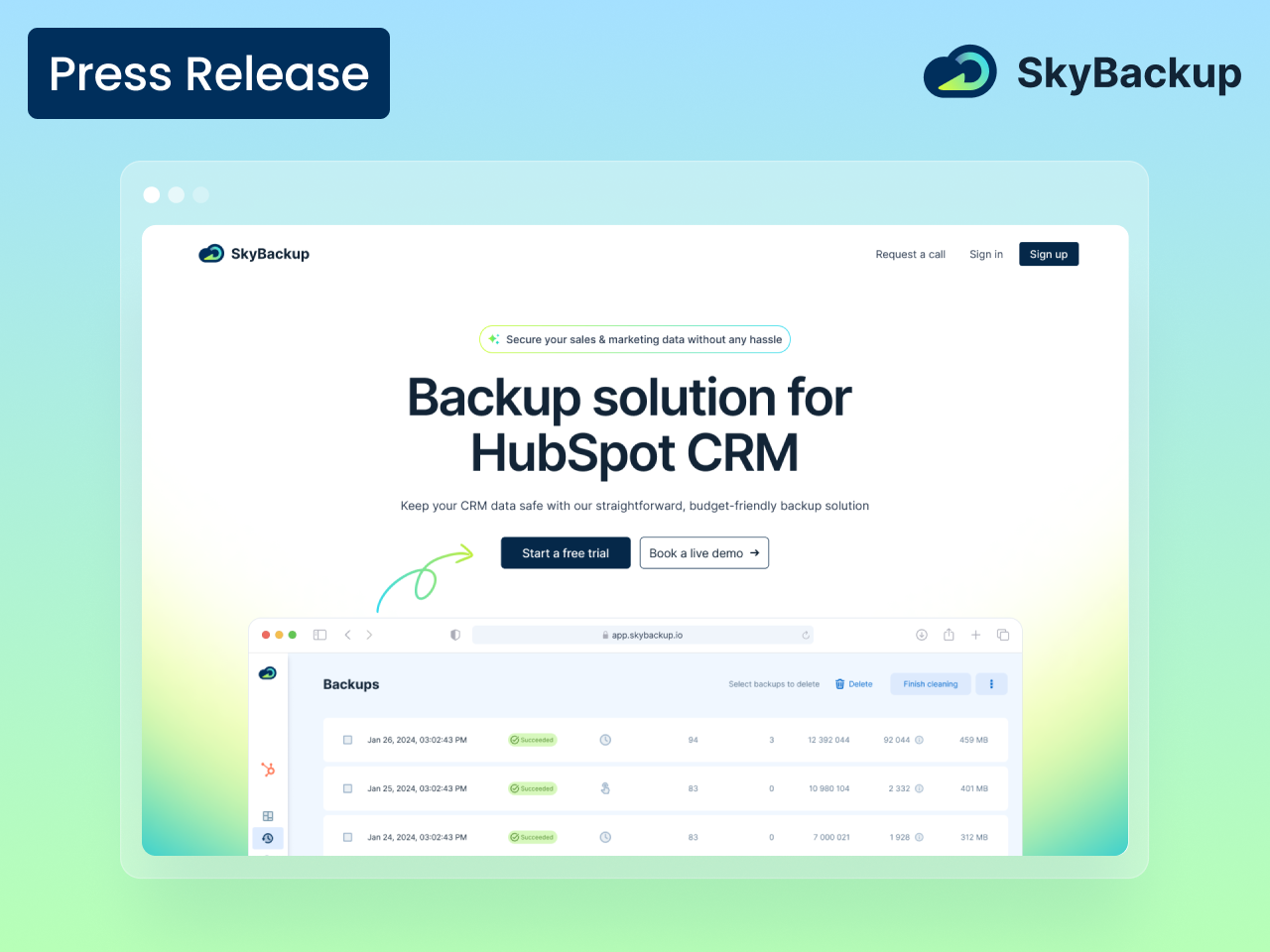 Skyvia Launches SkyBackup: An Extensive Backup Solution for HubSpot Users