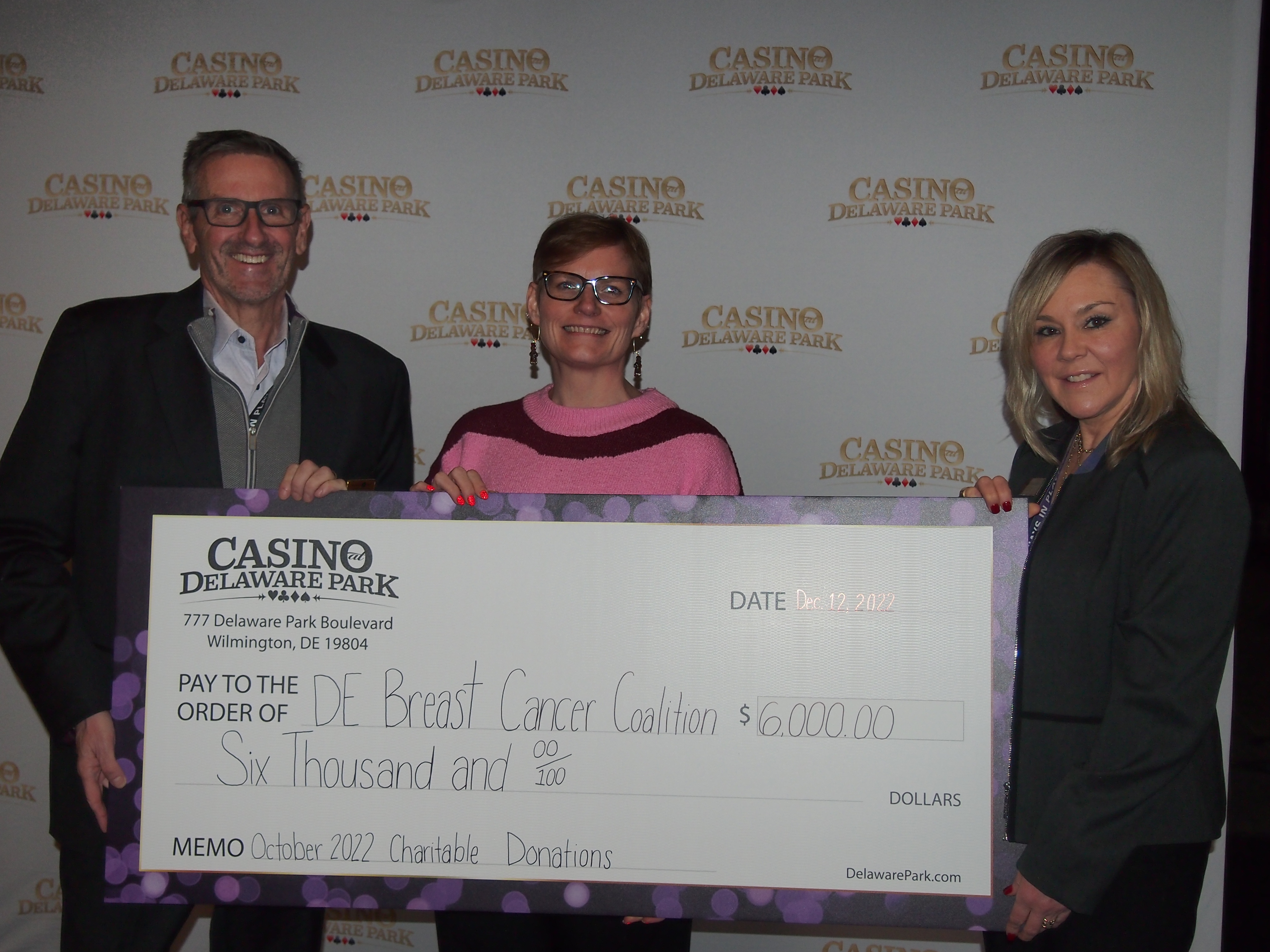 Delaware Park Casino & Racing, Tuesday, December 13, 2022, Press release picture