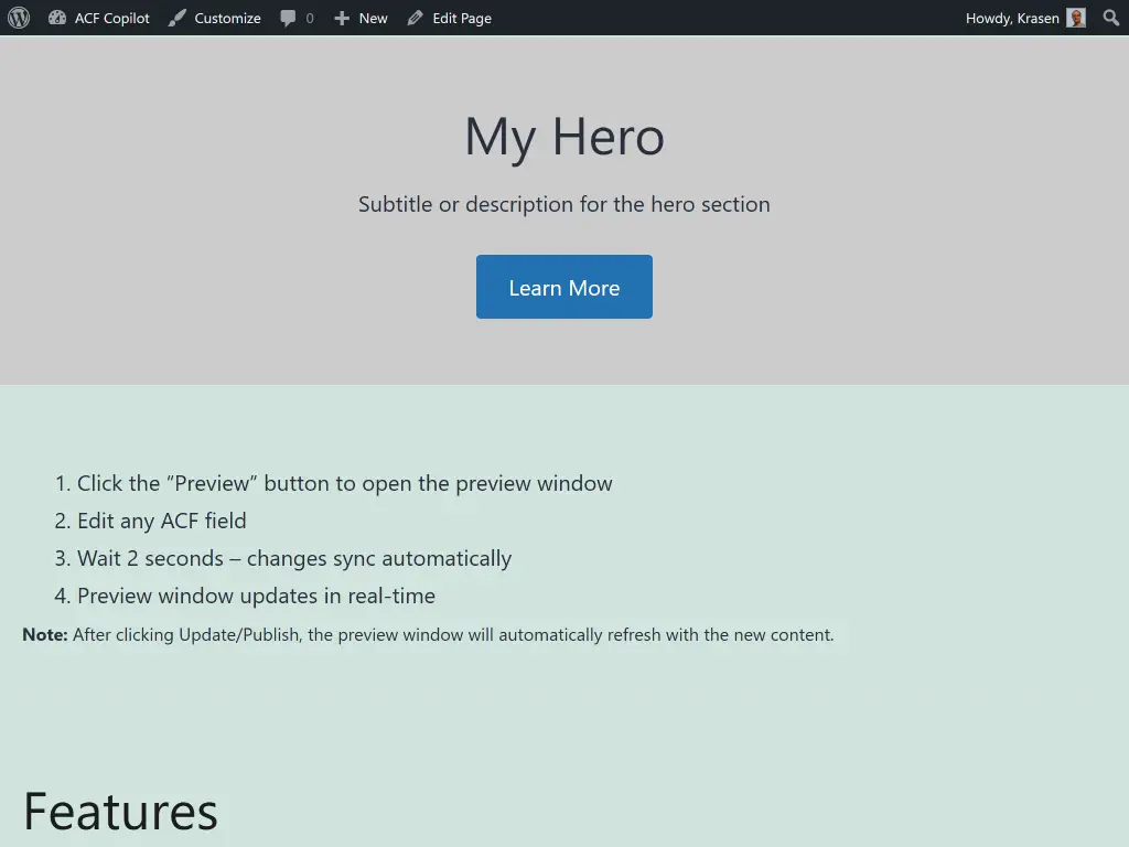 Feature Screenshot Image