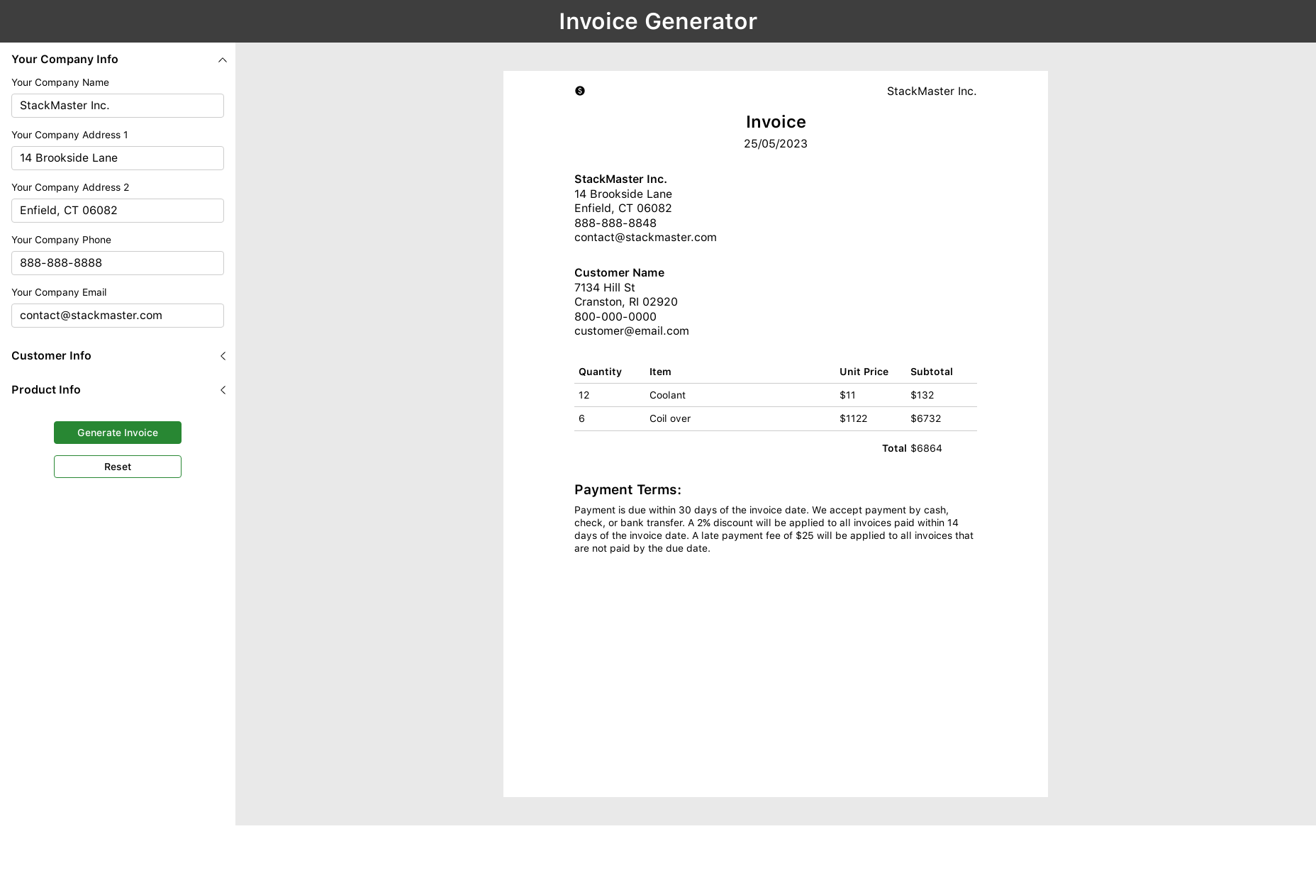 Invoice Generator