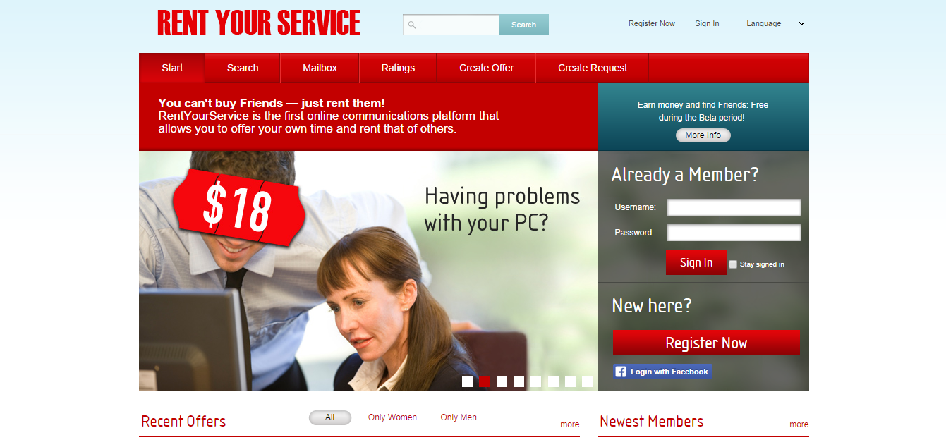 Rent Your Service - GNS-IT solution - Aciety