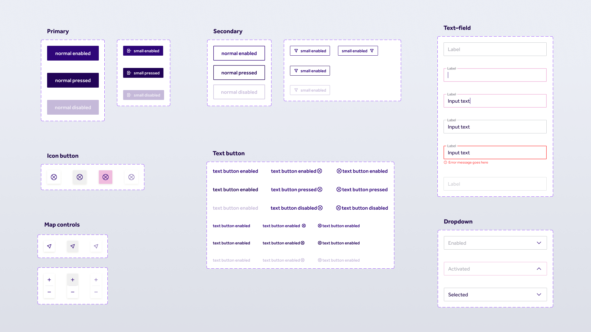 example of design system elements