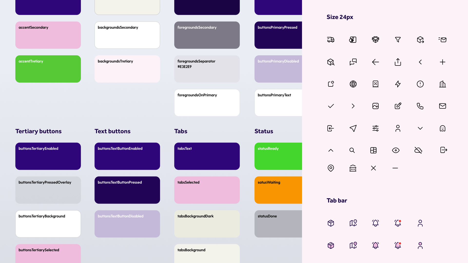 example of design system elements