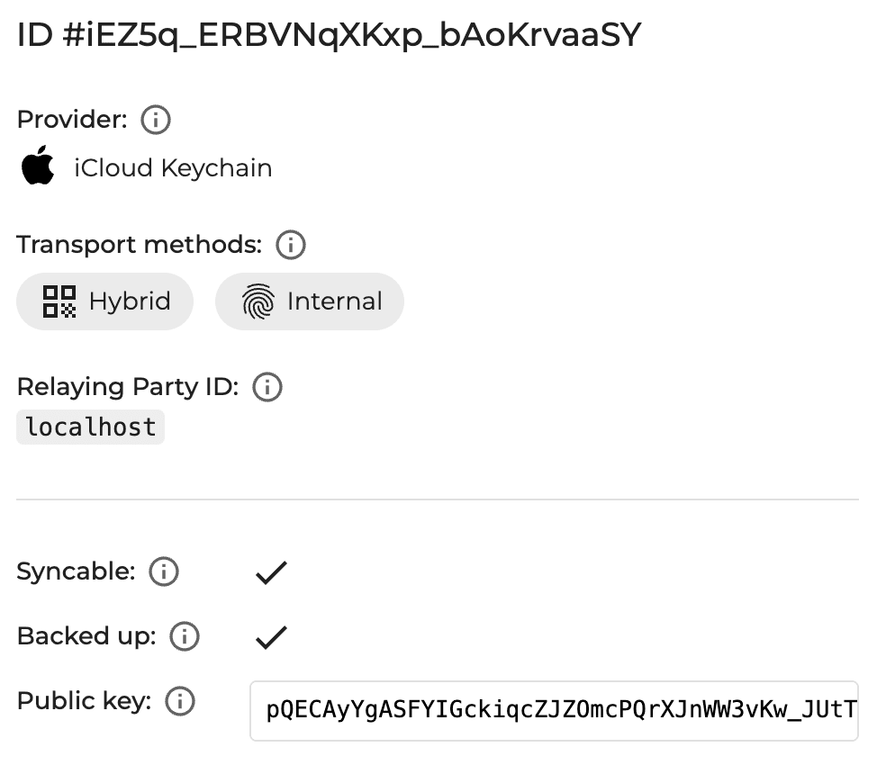 Synced passkey
