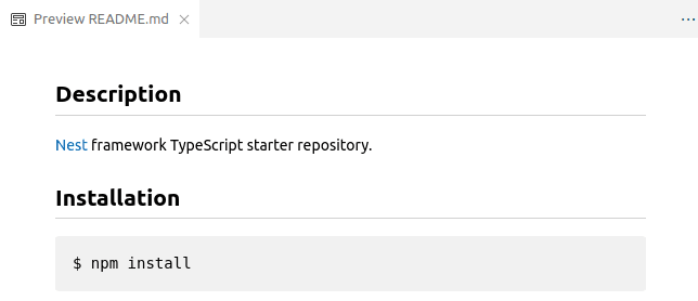 Readme preview