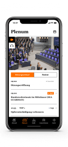 Bundestag App Screen Plenum