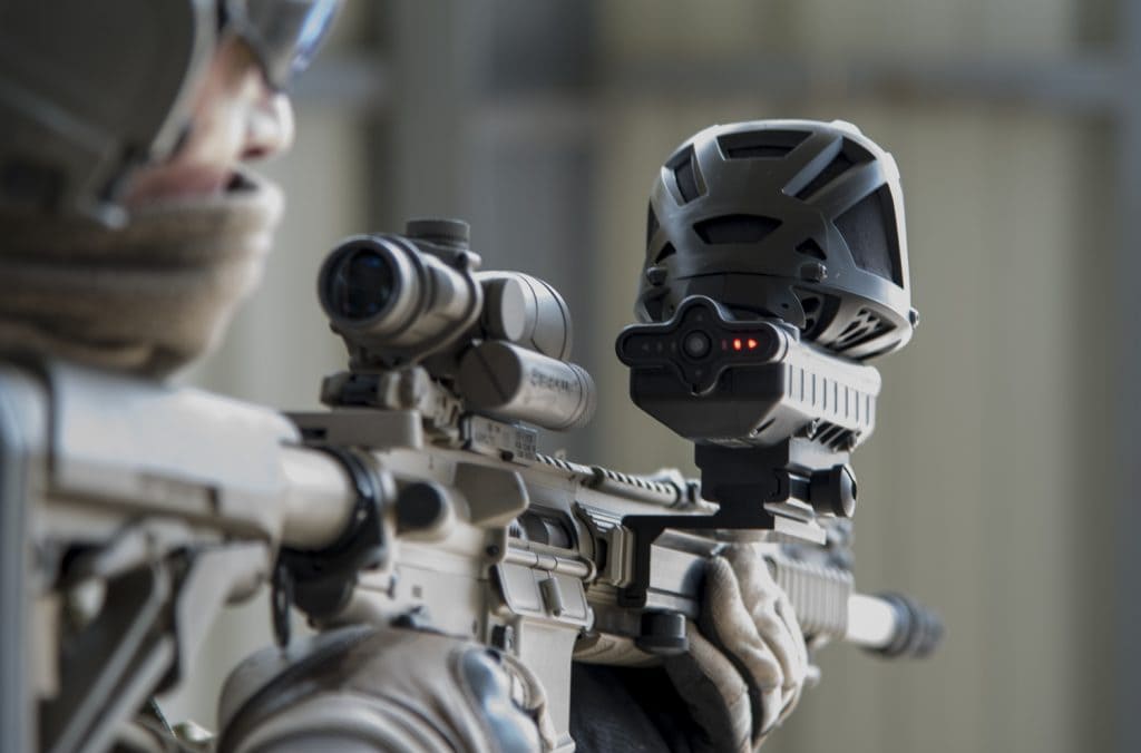 Assault riffle equipped with gunshot detector