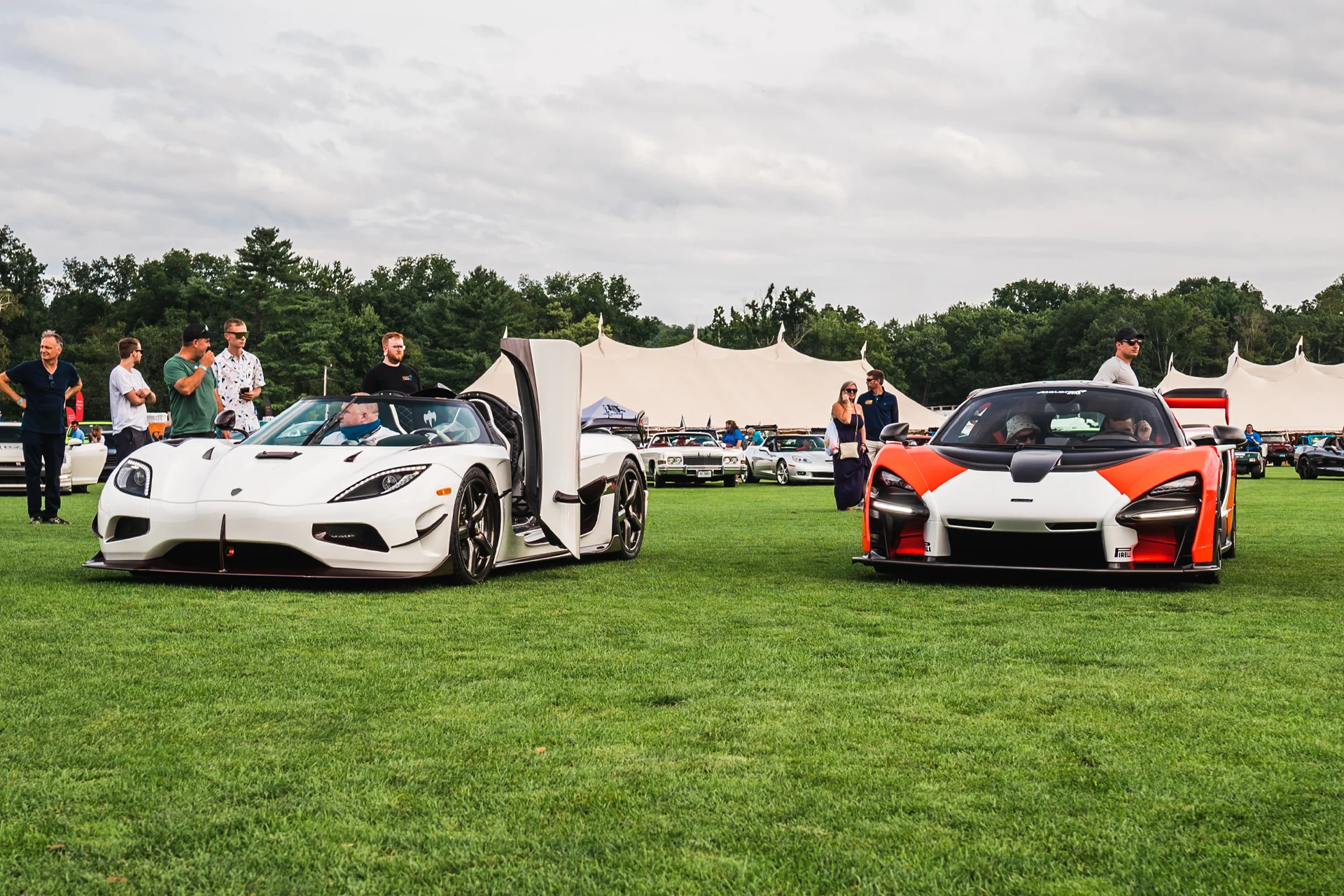 McLaren Boston Dream Ride Experience 2 McLarens parked in a field