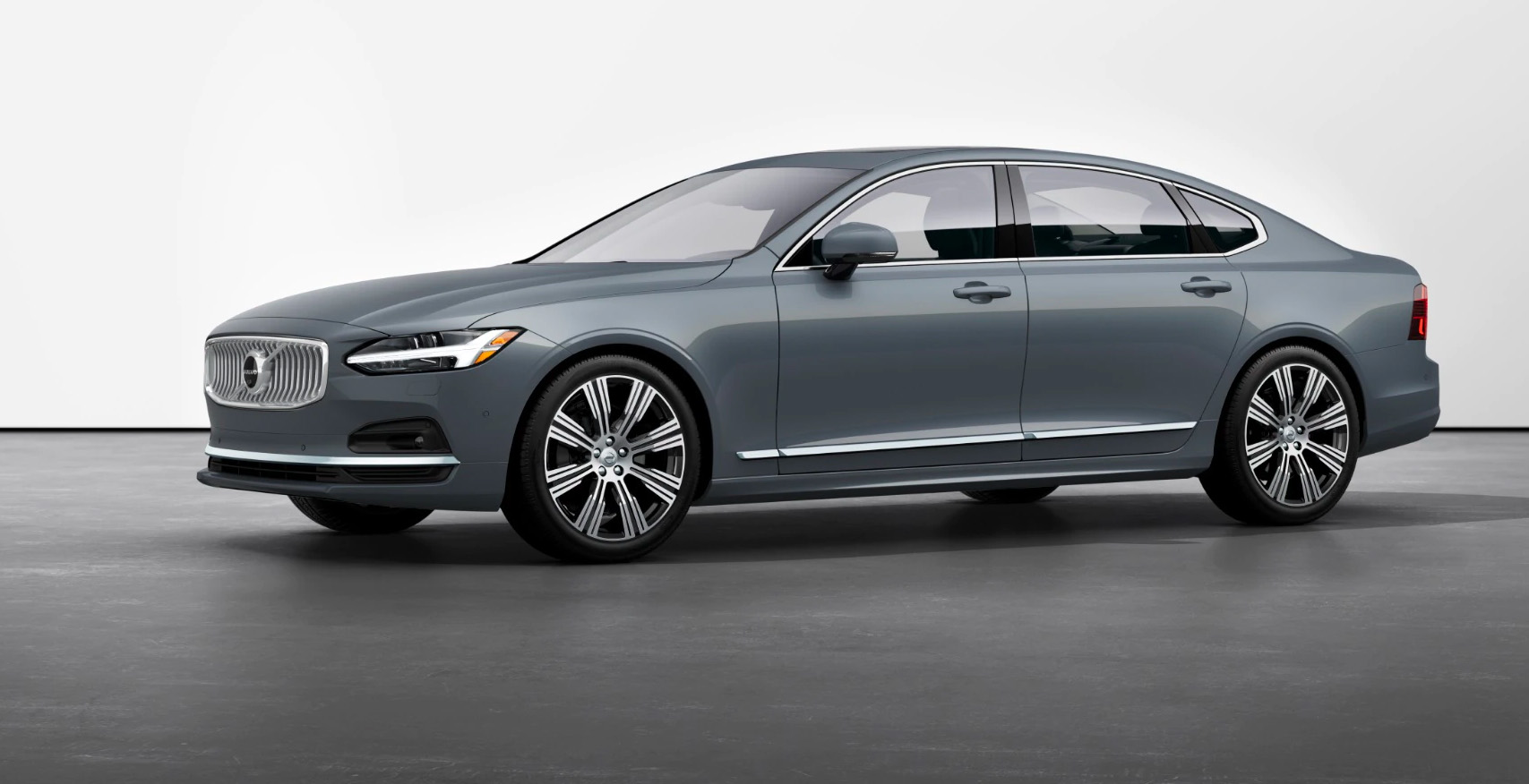 2023 Volvo S90 Recharge on backdrop
