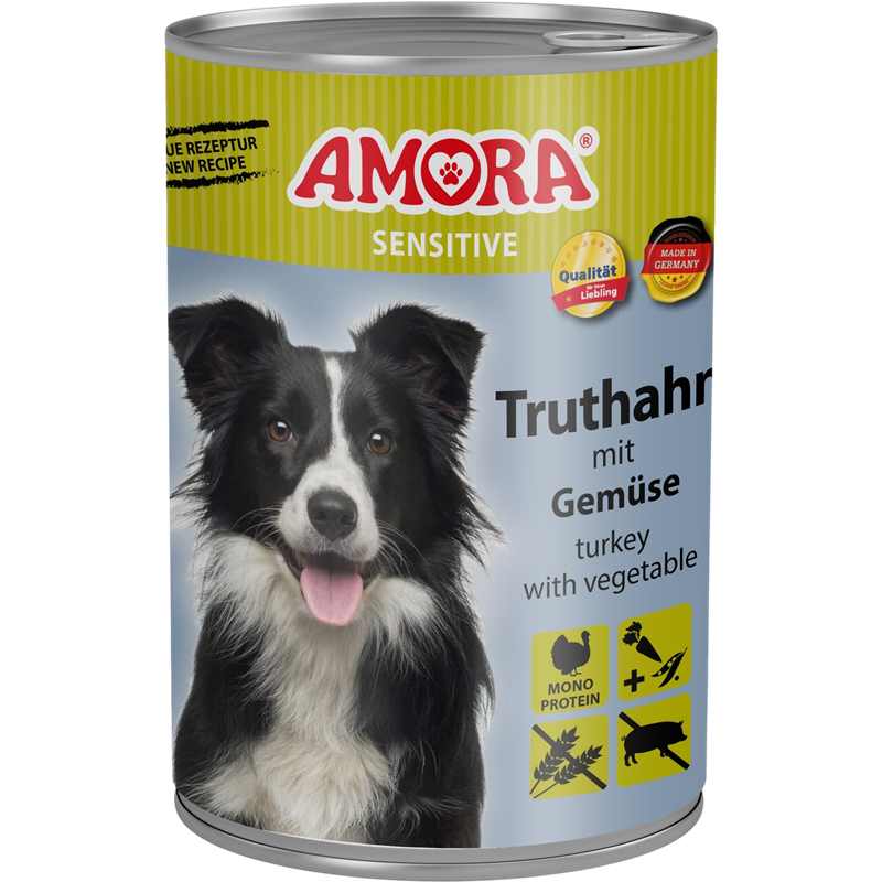 Packungsabbildung von AMORA Sensitive Truthahn & Gemüse 400 g (AMORA)