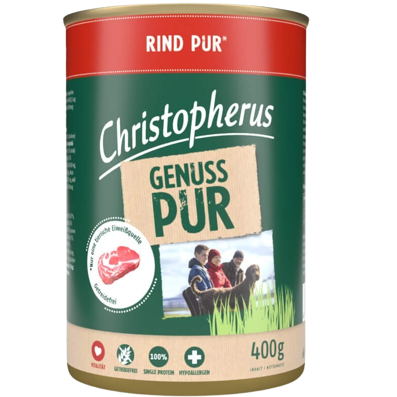 Packungsabbildung von Christopherus Pur Rind 400 g (Christopherus)