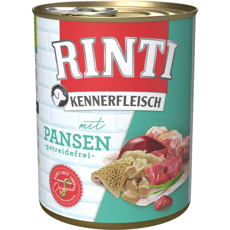 Packungsabbildung von Rinti Kennerfleisch Pansen 800 g (Rinti)