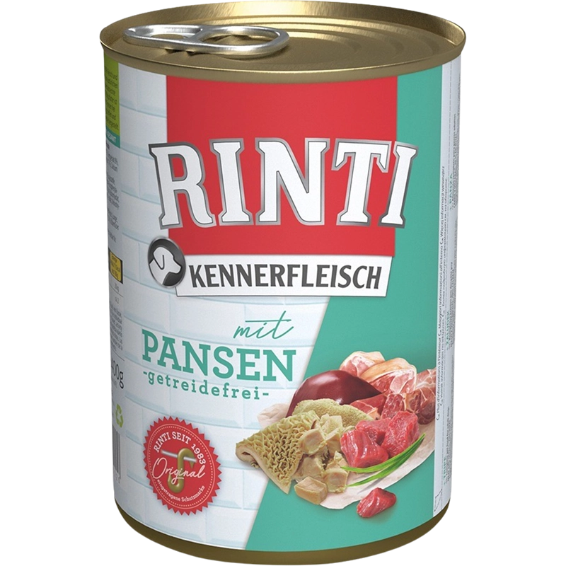 Packungsabbildung von Rinti Kennerfleisch Pansen 400 g (Rinti)