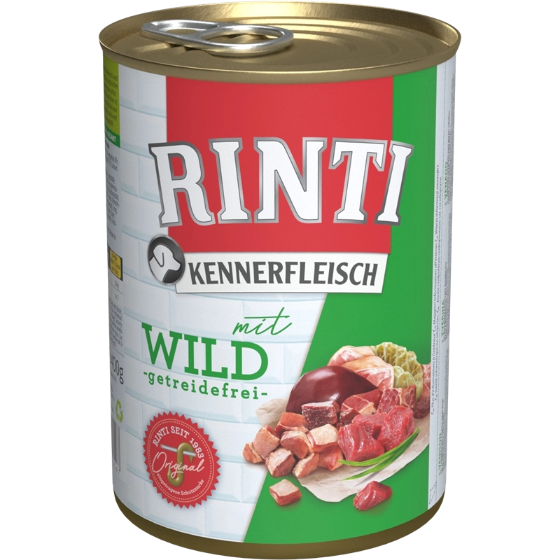 Packungsabbildung von Rinti Kennerfleisch Wild 400 g (Rinti)