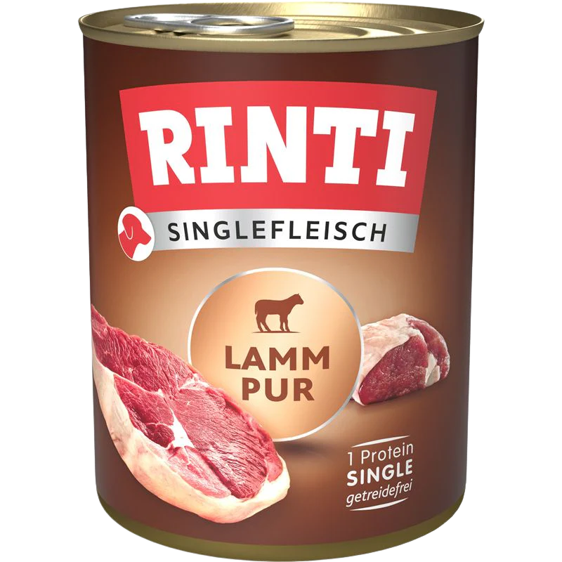 Packungsabbildung von Rinti Singlefleisch Lamm Pur 800 g (Rinti)