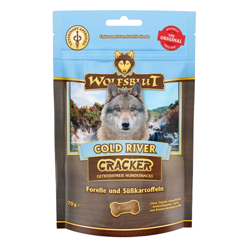 Packungsabbildung von Wolfsblut Cold River Cracker 70 g