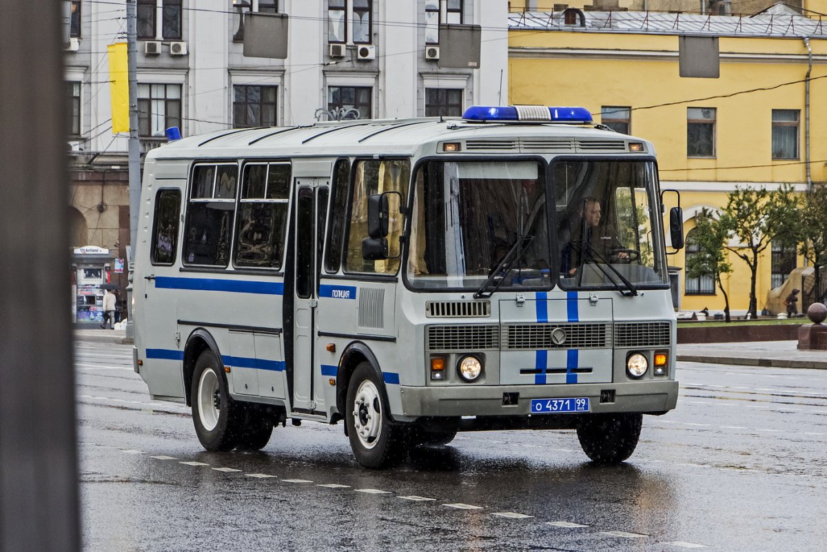 В Подмосковье сожгли полицейские автобусы