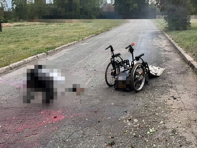 Блогеры опубликовали видео гибели инвалида от дроновой атаки в Никополе