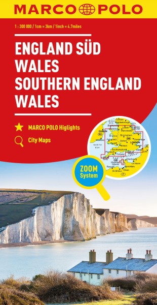 MARCO POLO Regionalkarte England Süd, Wales