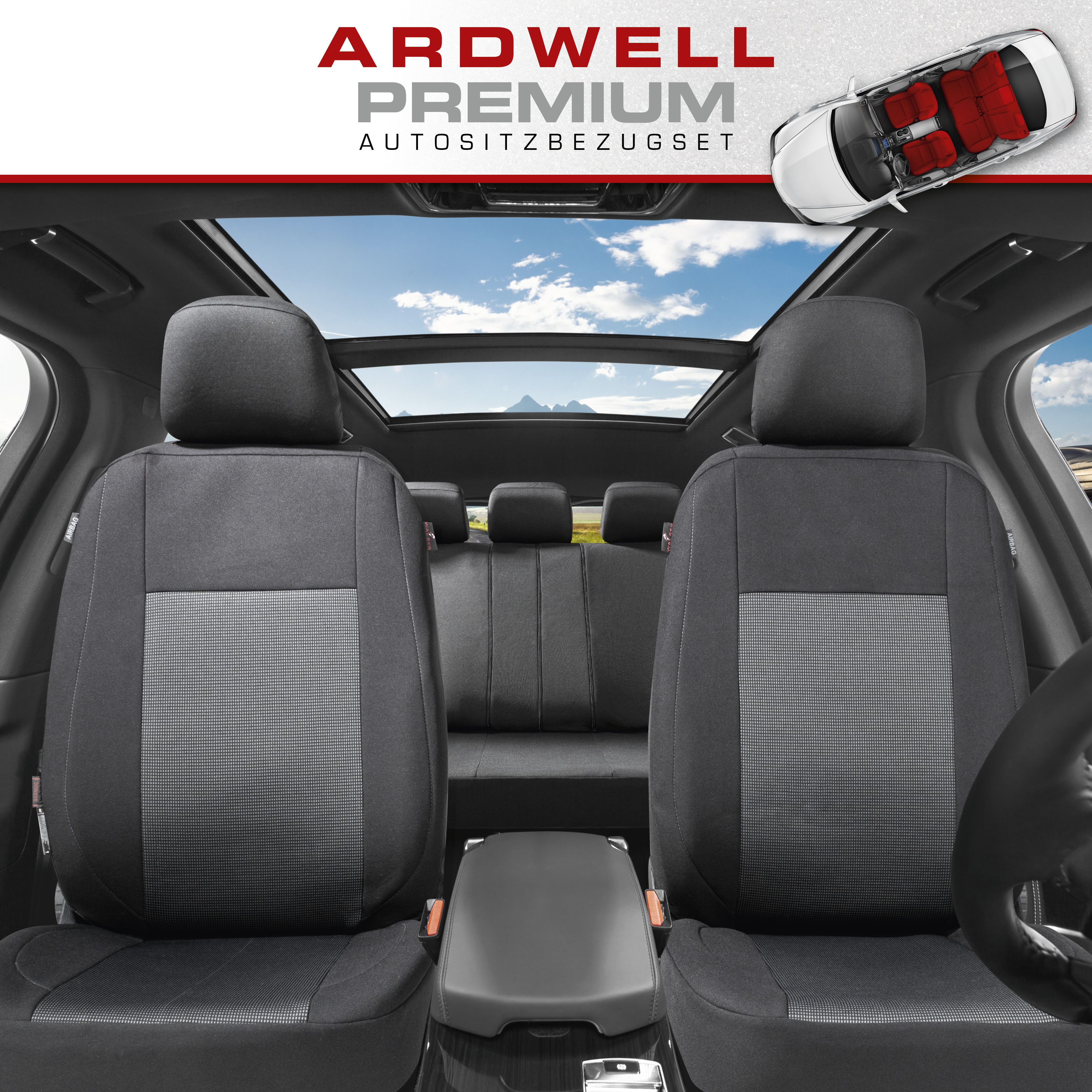 Ardwell Komplettset Online-Shop | ADAC Motorrad | & Autositzbezug PKW | Autozubehör-Konfigurator