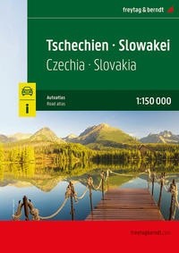 Tschechien - Slowakei, Autoatlas 1:150.000, f&b