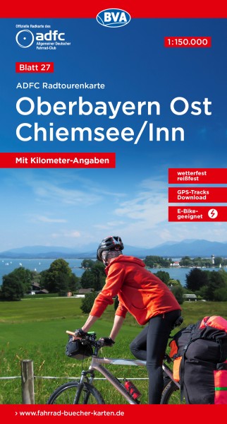 ADFC-Radtourenkarte 27 Oberbayern Ost/Chiemsee/Inn