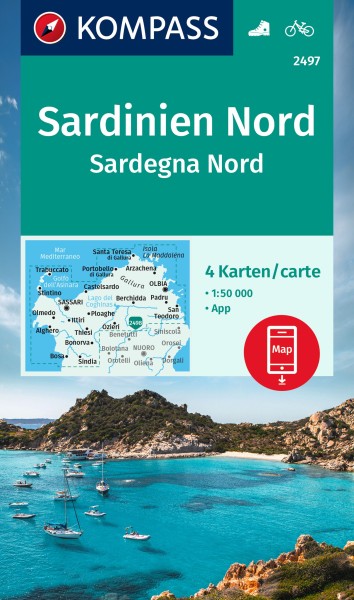 KOMPASS Wanderkarten-Set 2497 Sardinien Nord