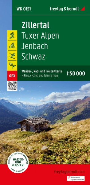 Zillertal, Wander-, Rad- und Freizeitkarte, f&b