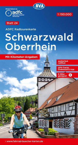 ADFC-Radtourenkarte 24 Schwarzwald Oberrhein