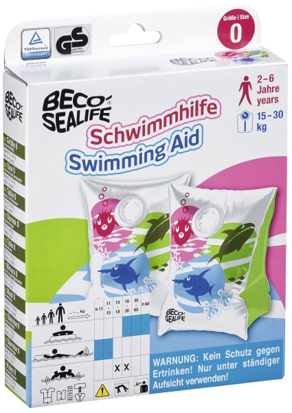 Beco Sealife Schwimmflügel bunt Schwimmhilfe Schwimmlernhilfe Größe wählbar 