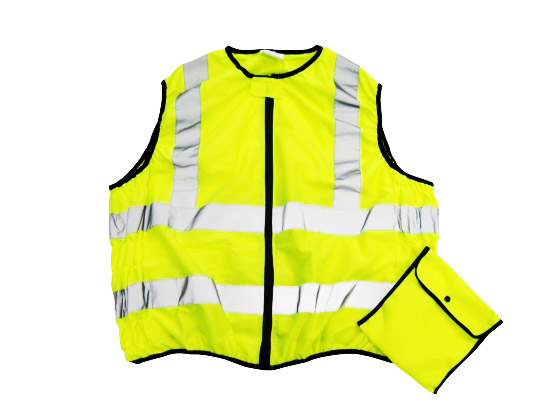 Reusch Sicherheitsweste Warnweste Motorrad Fahrrad gelb, reflektierend,  wasserdicht, mit silbernen Reflektoren, 2 Außentaschen, 1 Innentasche