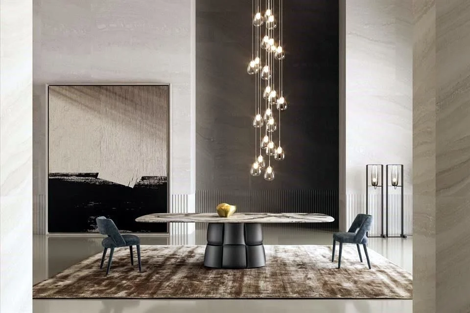 Mesa con motivos florales inspirada en Florencia y diseño natural.