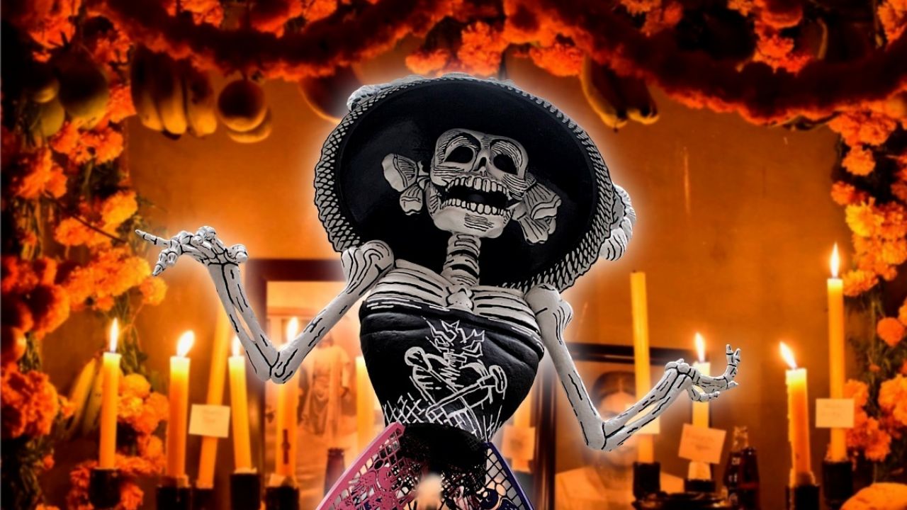 La historia y simbolismo de la Catrina en la celebración de Muertos.