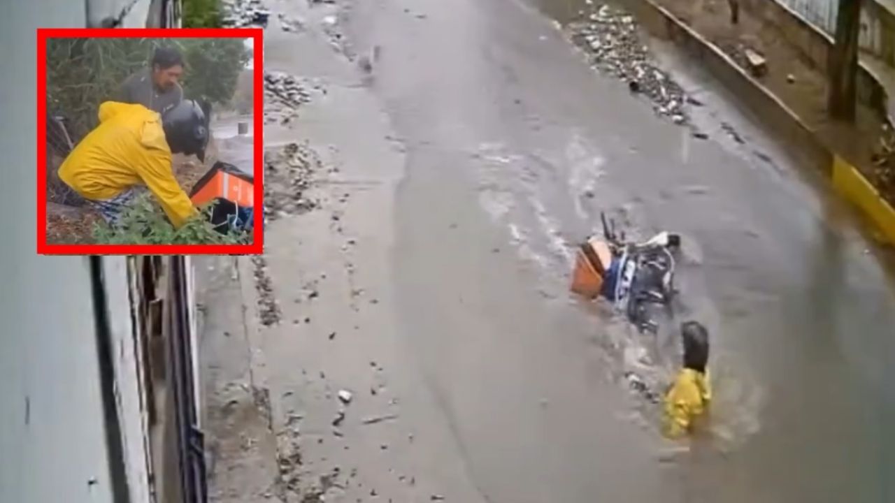 Rescatista es arrastrado por corriente en Tijuana: Momento captado en video