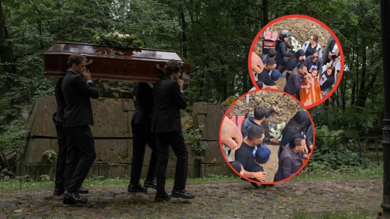 Florista cae en una tumba durante un funeral; video se vuelve viral en TikTok.