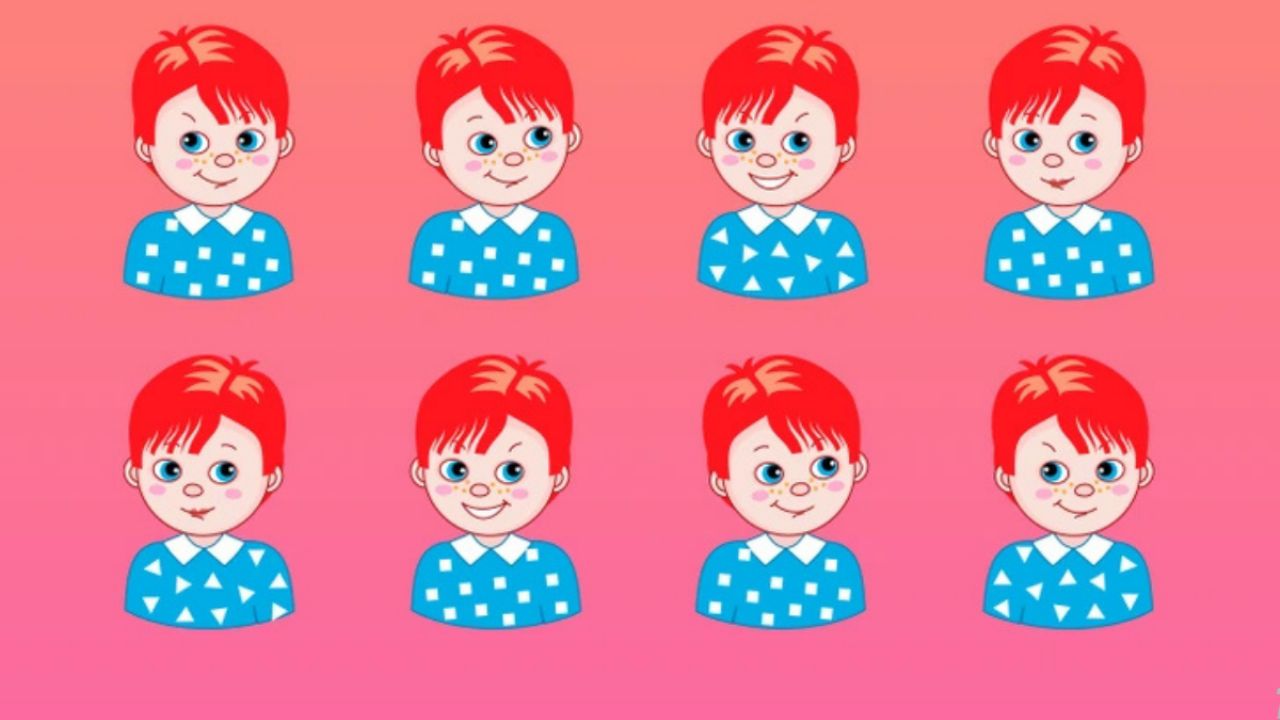 Agudeza Visual: Encuentra a los dos gemelos distintos en 5 segundos.