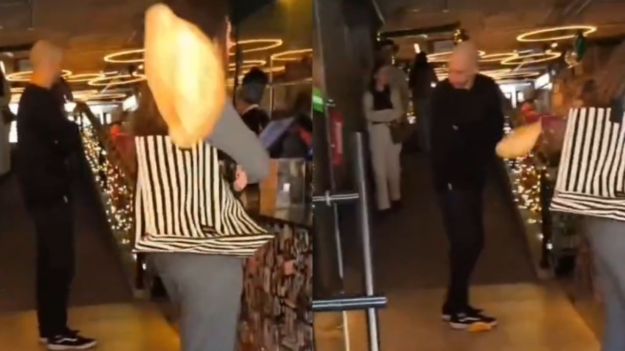 Incidente en panadería de Richard Hart: sujeto arroja pan en establecimiento de la CDMX.