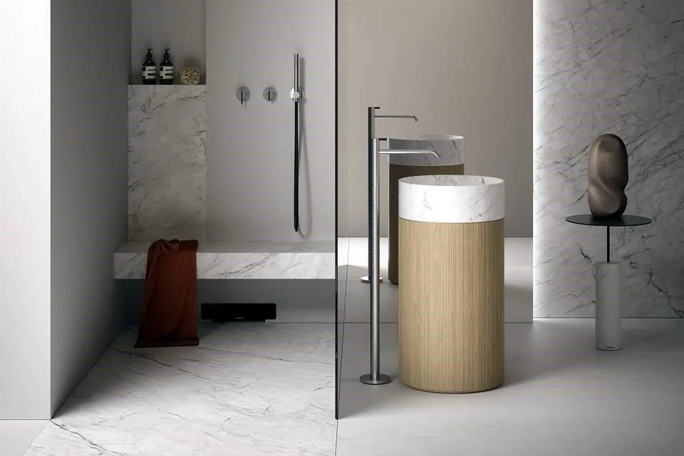 Transforman el lavabo en una auténtica obra de arquitectura.