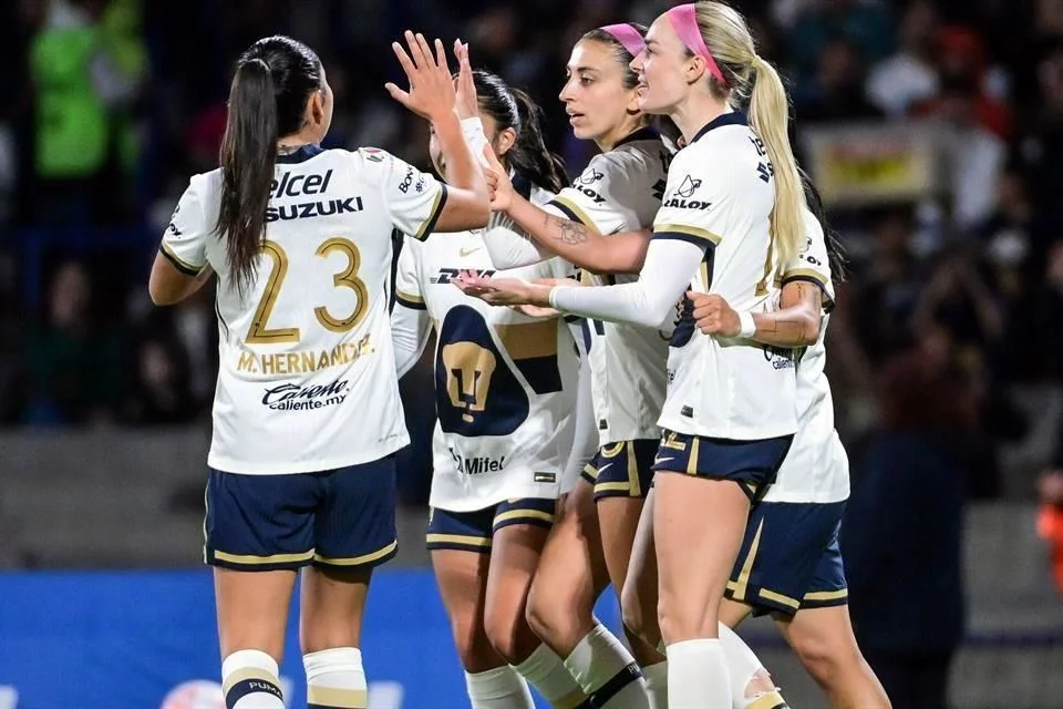 Pumas Femenil golea a Mazatlán y extiende su racha de triunfos.