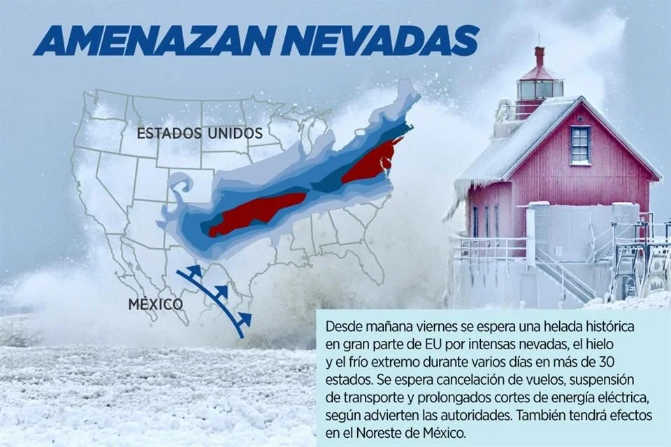 Se espera una fuerte nevada en EE.UU.; el precio del gas sube un 63%.