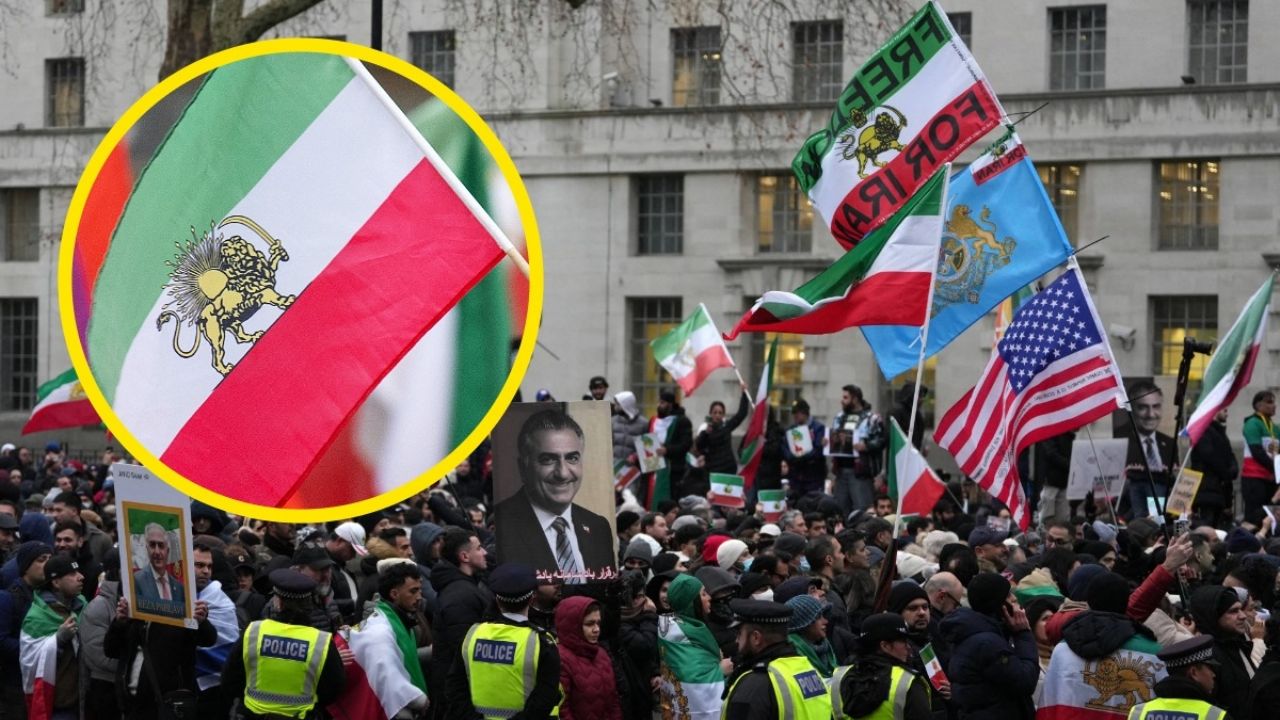 El león y el sol como estandarte de la resistencia iraní al régimen clerical.