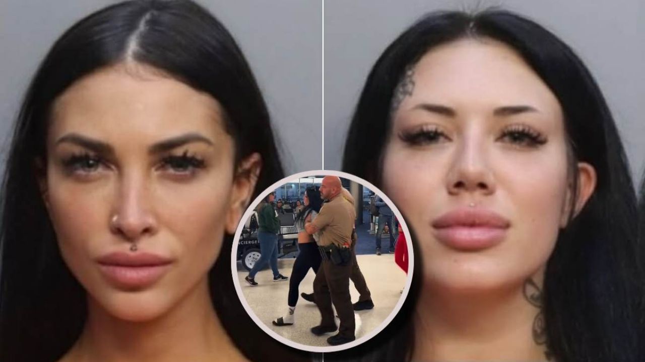 Captan en video el arresto de dos modelos de OnlyFans en un aeropuerto de Florida